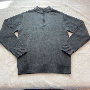 H2H Gray 1/4 Zip Pullover Sweater Size Medium